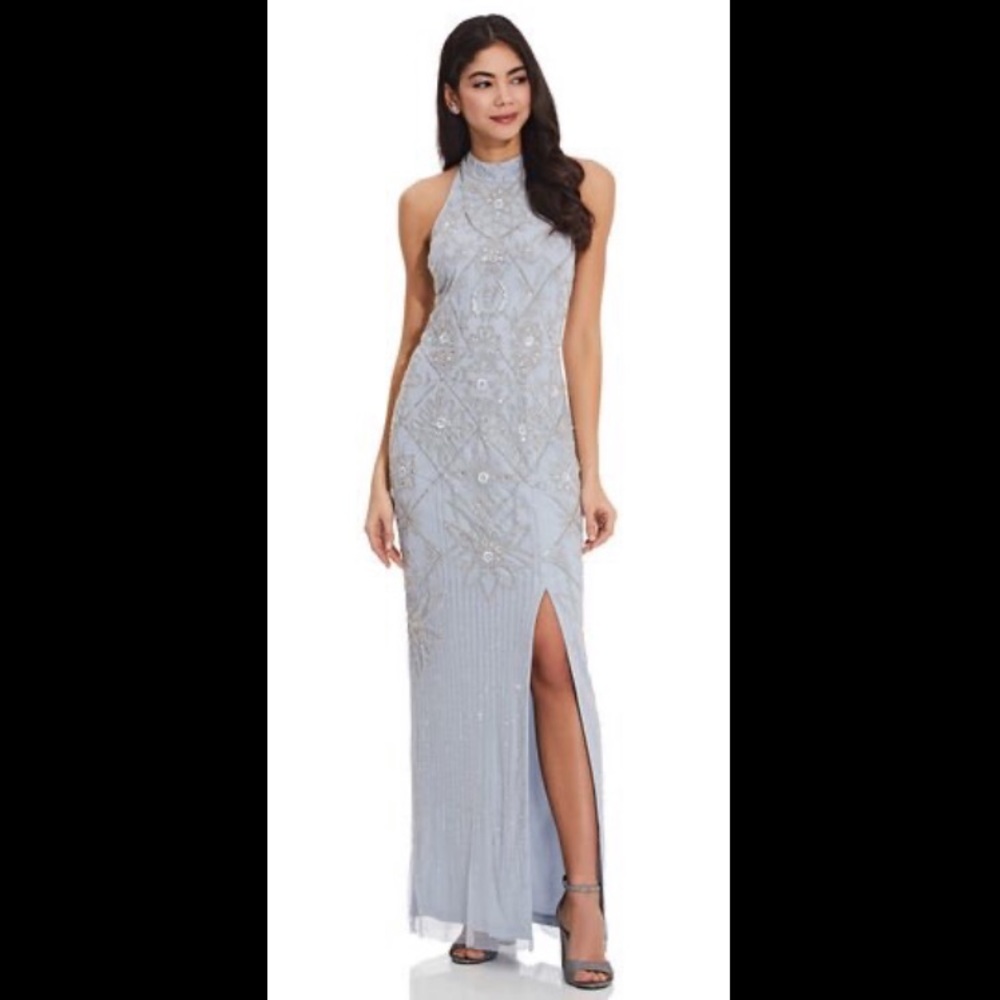 NWT Beaded Mesh Gown